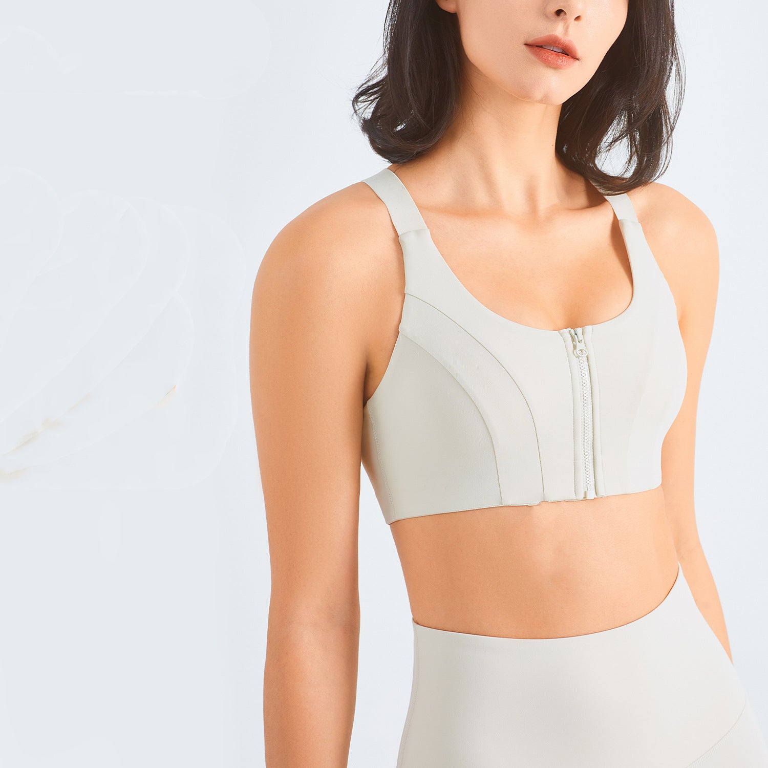 Zip Front Sports Bra