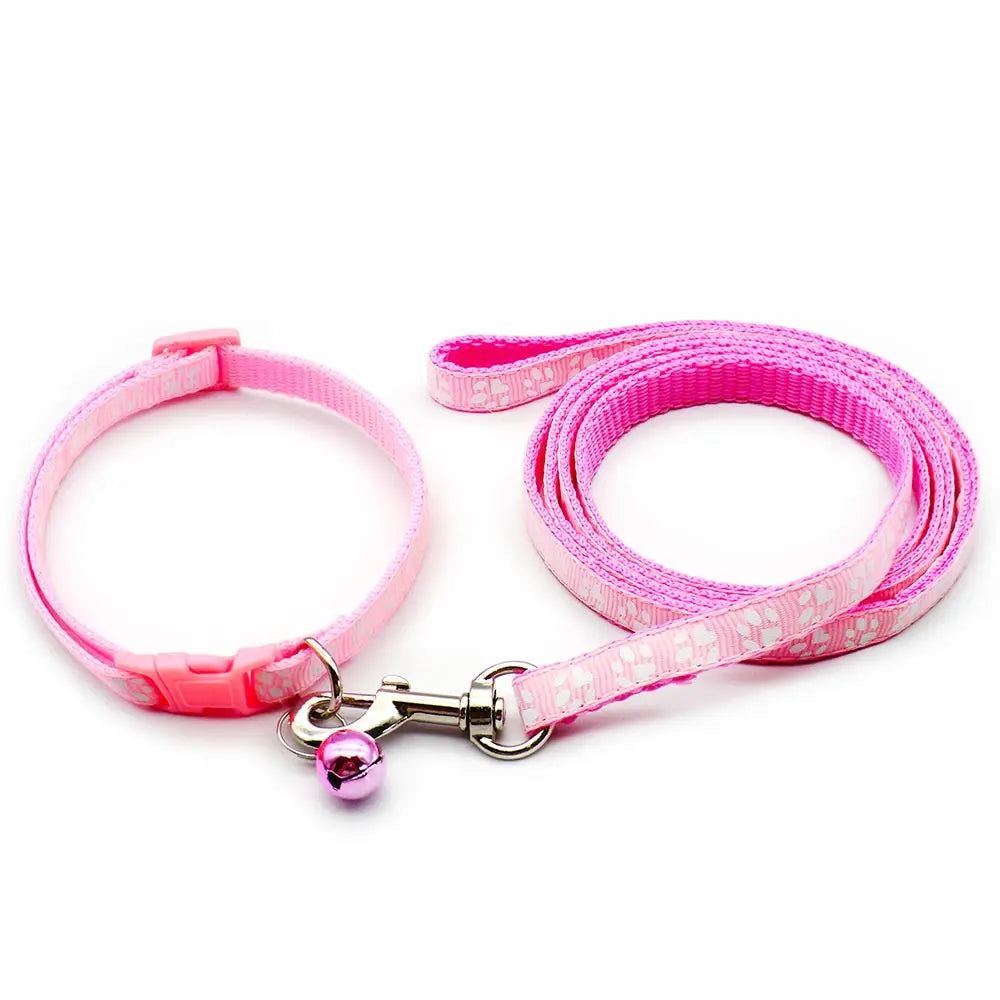 24Sets Lovely 120cm Paw Dog colloar Leash Personalized Long Pet Walking Lead Rope Dog Daily Walking Leash Supply Pet Supplies