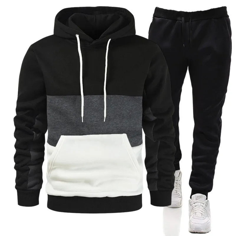 Men's2 pcsBrand Autumn and Winter Hoodie Suit Men Fashion Hoodie Brand Pants Casual Jogging Suit Sports Male Wear Sweatshirt