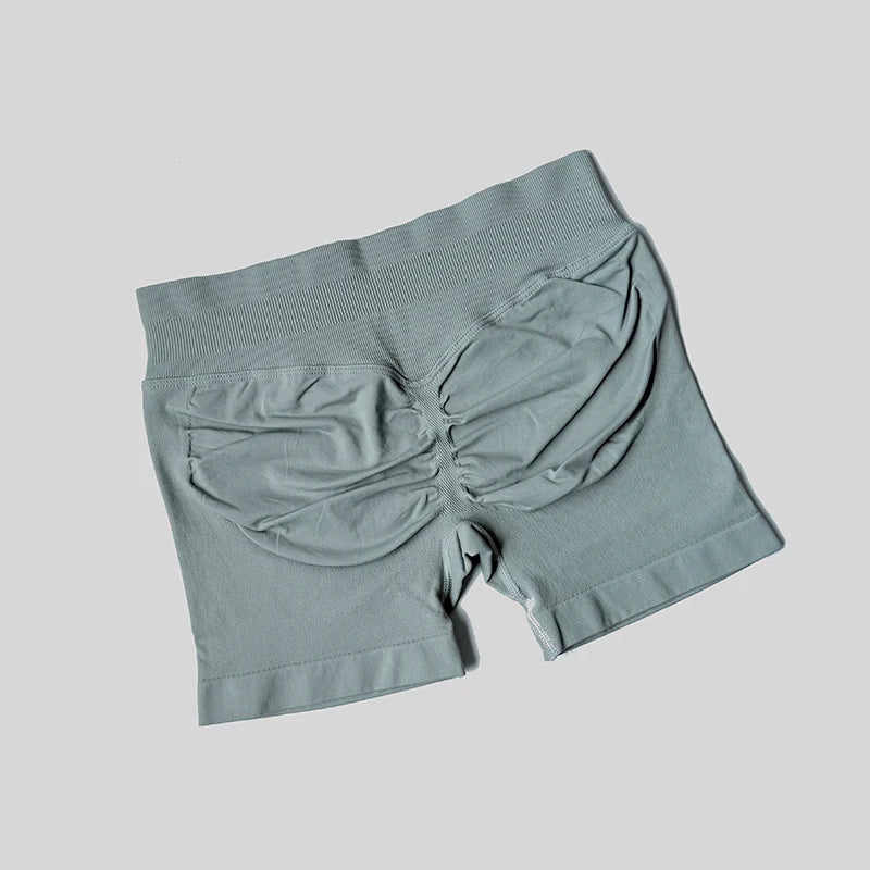2025 Seamless Yoga Shorts Women Fitness Sports Biker 4.5" Low Ribbed Band Gym Shorts Workout Scrunch Butt Impact Leggings