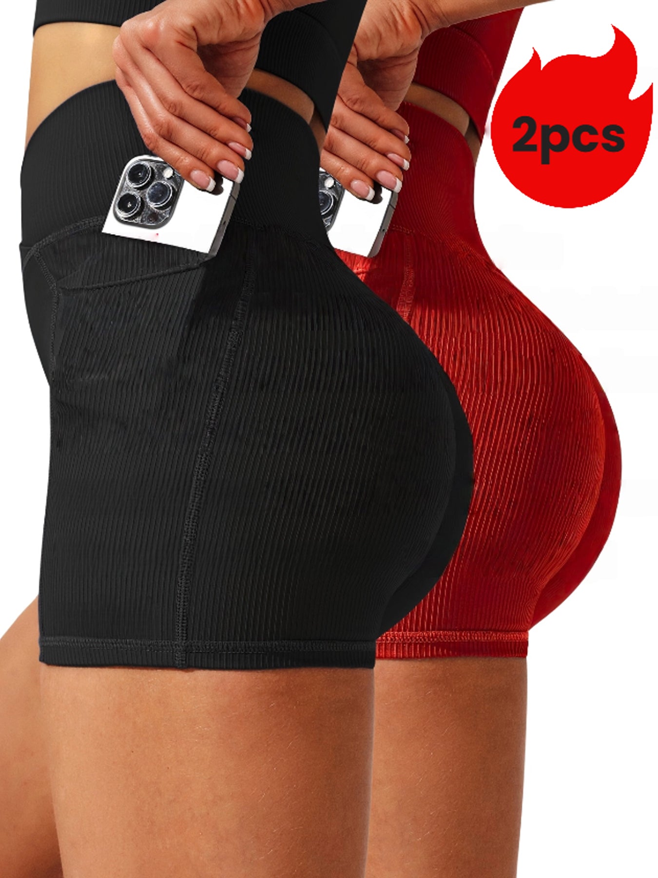 2-Pack Yoga Shorts For Women