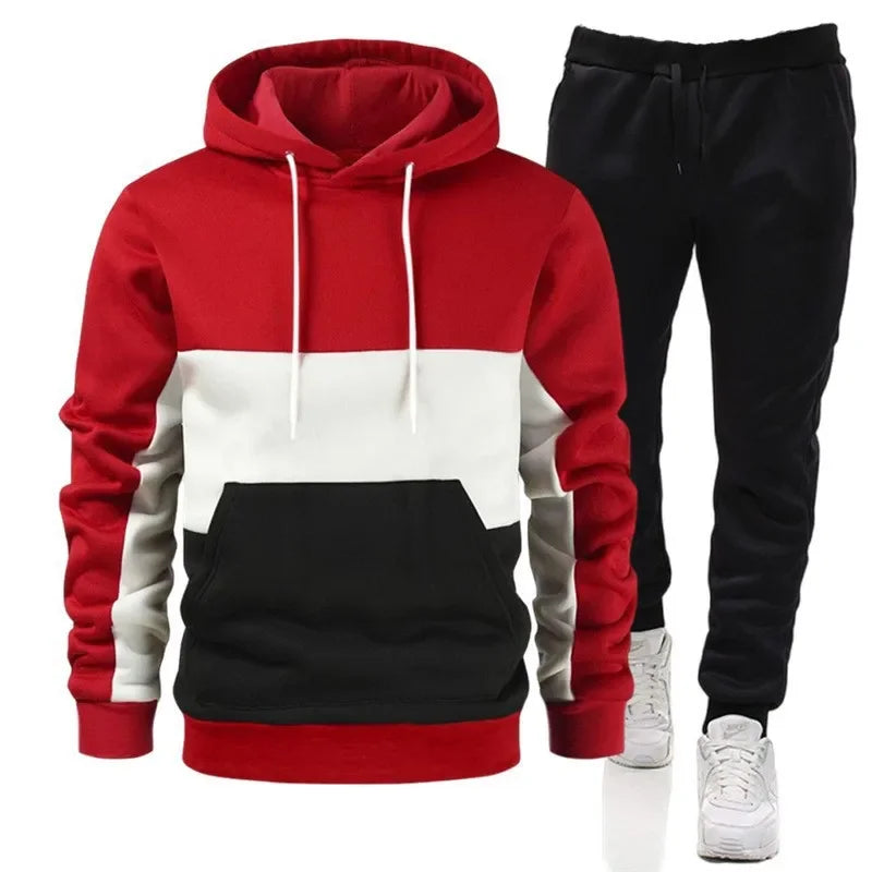 Men's2 pcsBrand Autumn and Winter Hoodie Suit Men Fashion Hoodie Brand Pants Casual Jogging Suit Sports Male Wear Sweatshirt