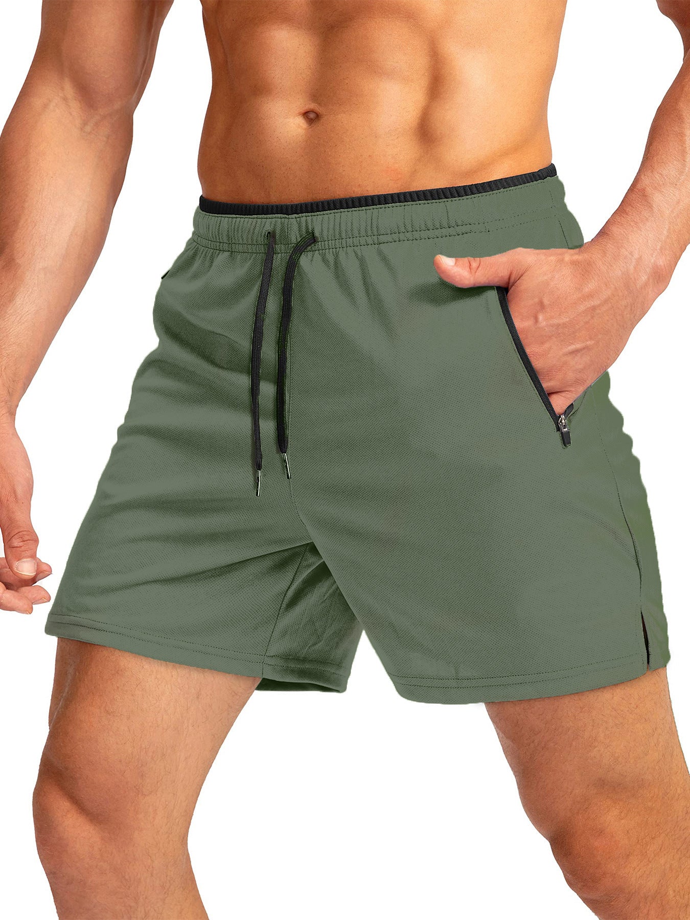 Running Short Zipper Pocket