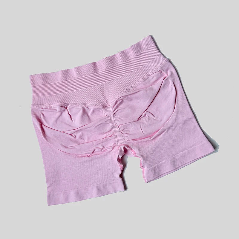 2025 Seamless Yoga Shorts Women Fitness Sports Biker 4.5" Low Ribbed Band Gym Shorts Workout Scrunch Butt Impact Leggings