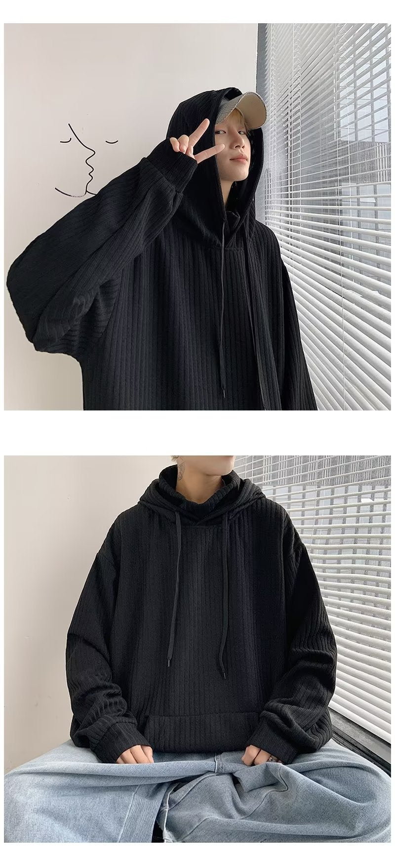 Turtleneck Hooded Sweater