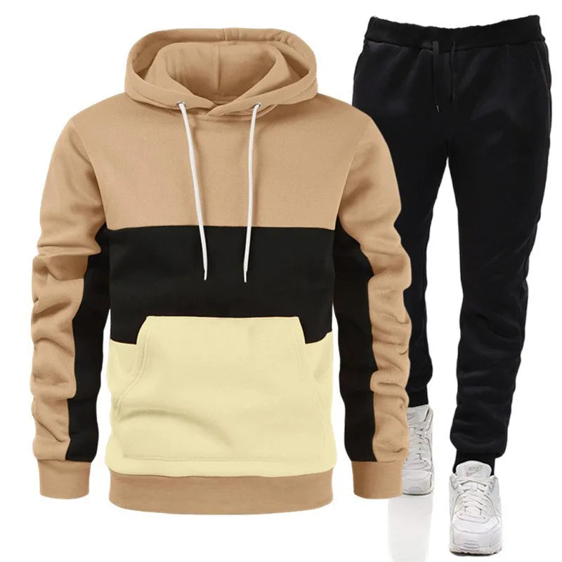 Men's2 pcsBrand Autumn and Winter Hoodie Suit Men Fashion Hoodie Brand Pants Casual Jogging Suit Sports Male Wear Sweatshirt