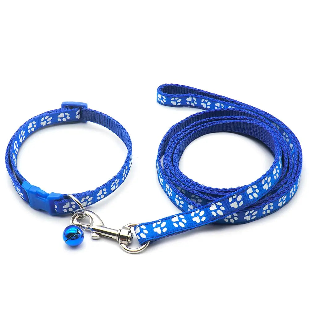 24Sets Lovely 120cm Paw Dog colloar Leash Personalized Long Pet Walking Lead Rope Dog Daily Walking Leash Supply Pet Supplies
