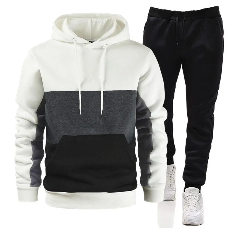 Men's2 pcsBrand Autumn and Winter Hoodie Suit Men Fashion Hoodie Brand Pants Casual Jogging Suit Sports Male Wear Sweatshirt