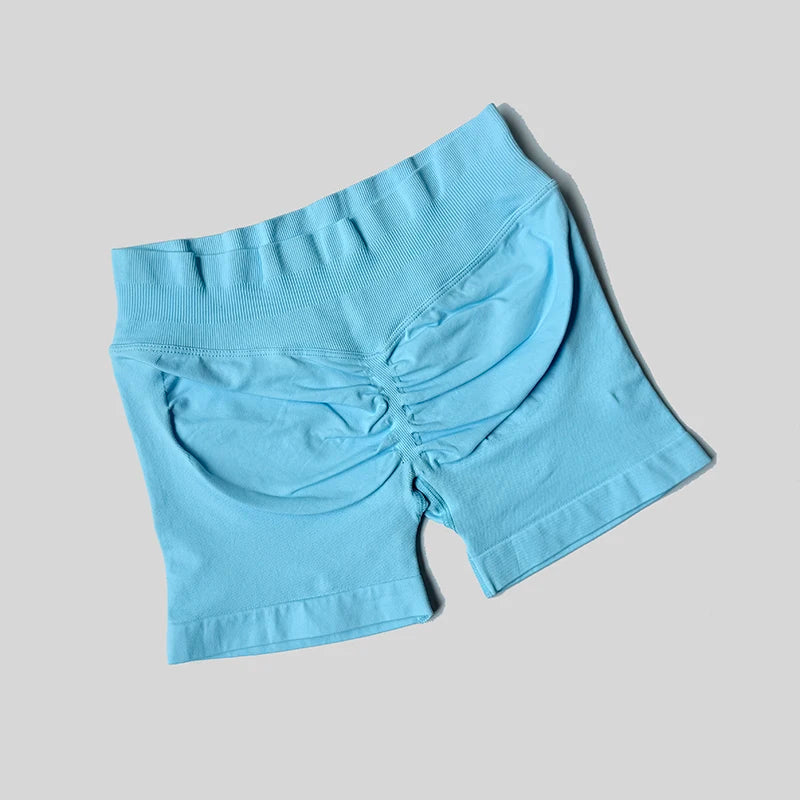 2025 Seamless Yoga Shorts Women Fitness Sports Biker 4.5" Low Ribbed Band Gym Shorts Workout Scrunch Butt Impact Leggings