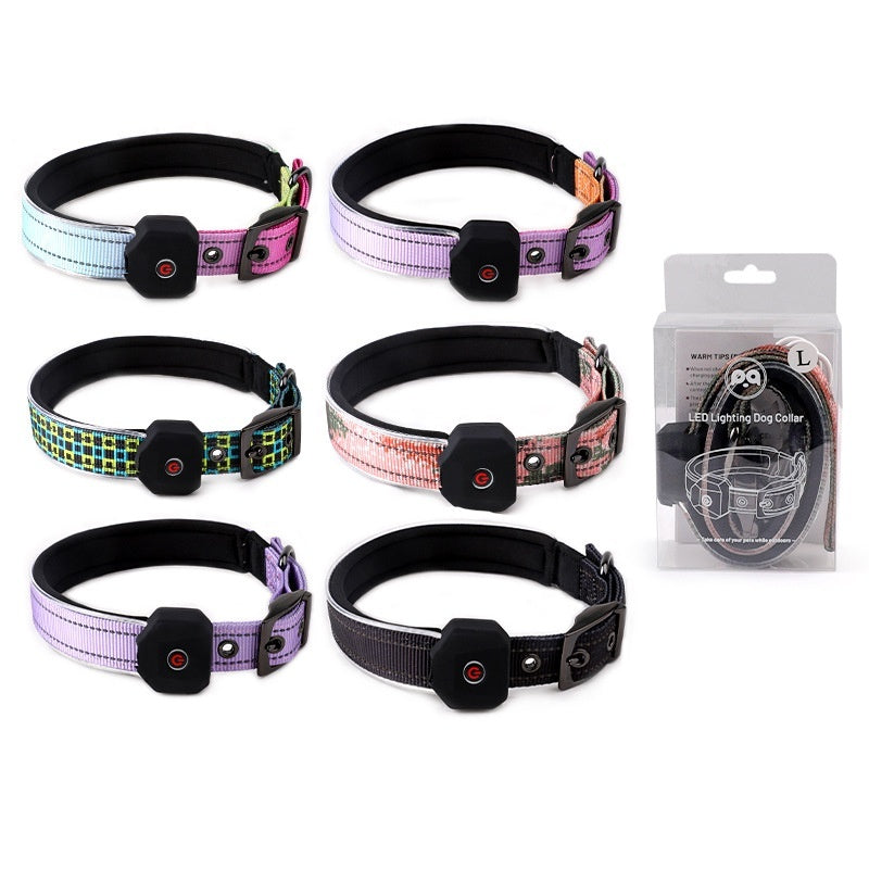 LED USB Charging Shiny Dog Collar