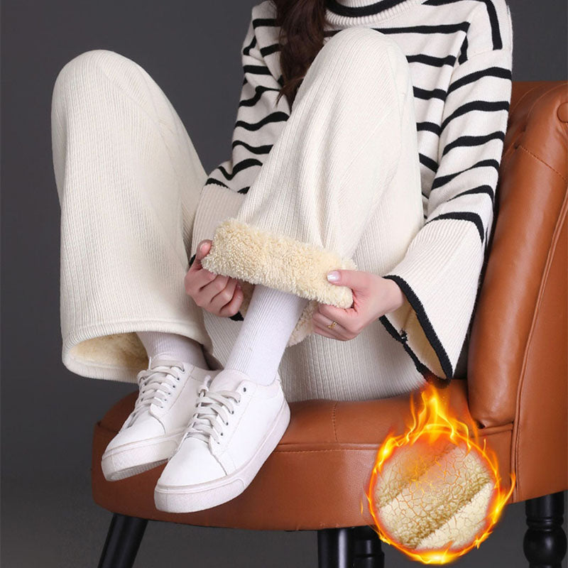 Warm Straight-leg Sports Sweatpants