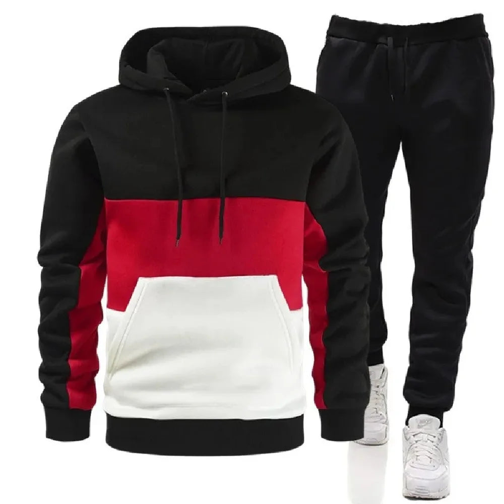 Men's2 pcsBrand Autumn and Winter Hoodie Suit Men Fashion Hoodie Brand Pants Casual Jogging Suit Sports Male Wear Sweatshirt