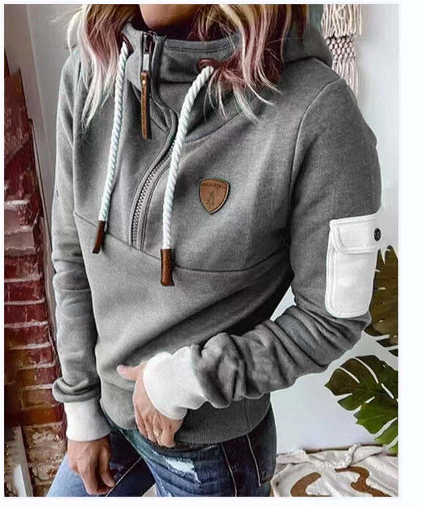 Half Zipper Sweater For Women