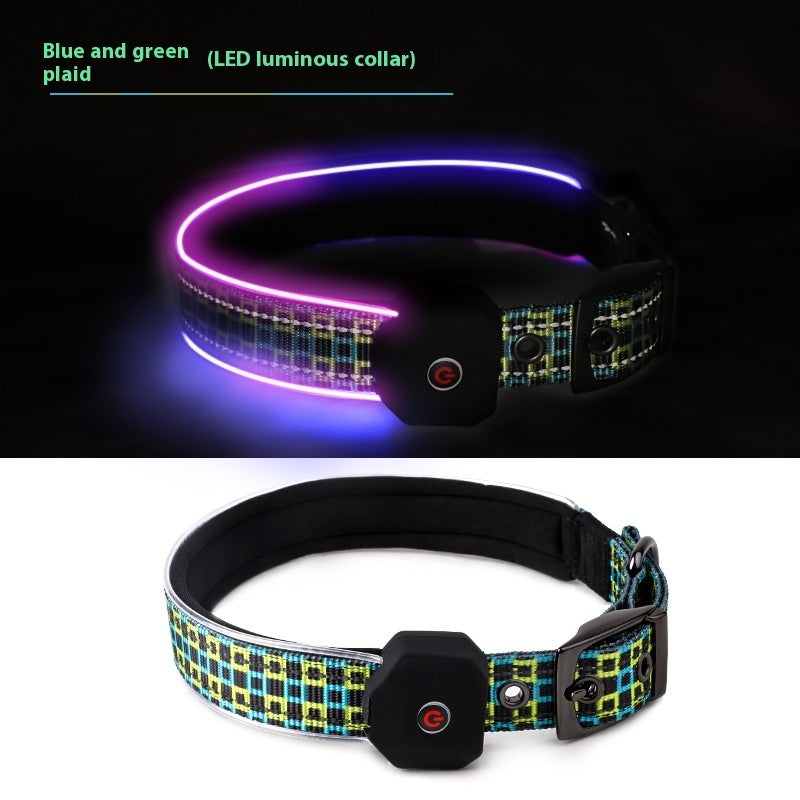 LED USB Charging Shiny Dog Collar